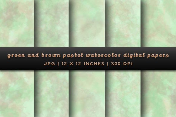 Download Green and Brown Pastel Digital Papers - Papers Collection
