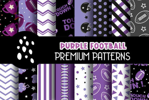 Download Purple Football Digital Papers Patterns - Papers Collection