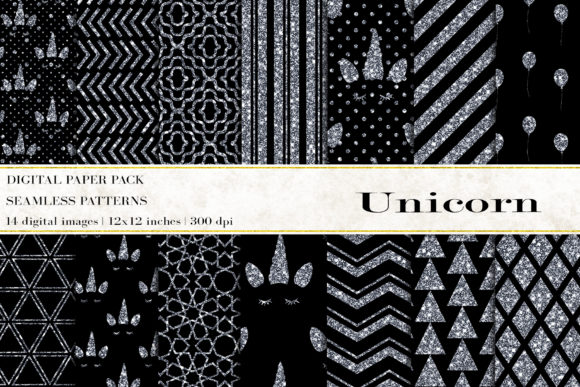 Download Unicorn Digital Papers, Silver Unicorn - Papers Collection