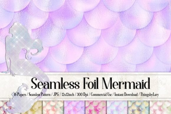 Download Seamless Foil Mermaid Scale Papers - Papers Collection