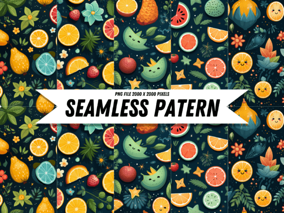 Download Fruity Delights Pattern - Fruit Collection