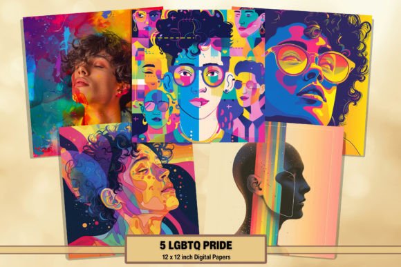 Download LGBTQIA+ Pride Rainbow Digital Papers 9 - Papers Collection