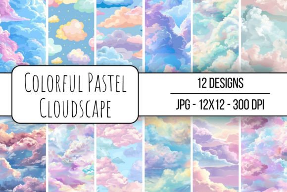 Download Colorful Pastel Cloudscape - Colorful pastel Collection