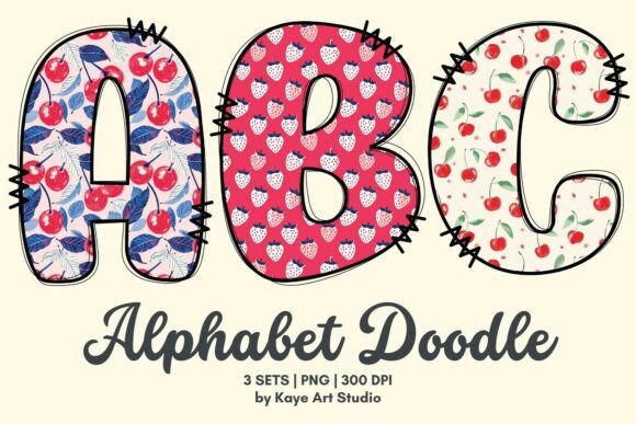 Download Fruity 2 Pattern Alphabet Clipart PNG - Fruit Collection