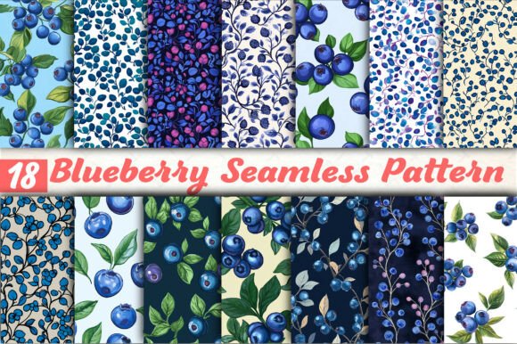 Download Blueberry Pattern Papers - Papers Collection