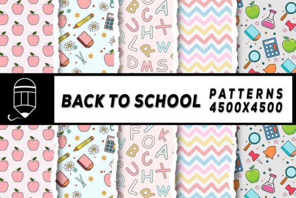 Download Back to School Digital Papers Patterns - Papers Collection