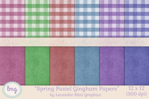 Download Spring Pastel Gingham Papers - Papers Collection