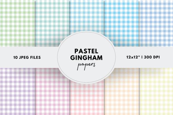 Download Pastel Gingham Digital Papers - Papers Collection