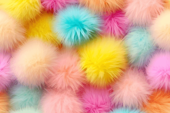 Download Colorful Pastel Pompoms Background Free - Colorful pastel Collection