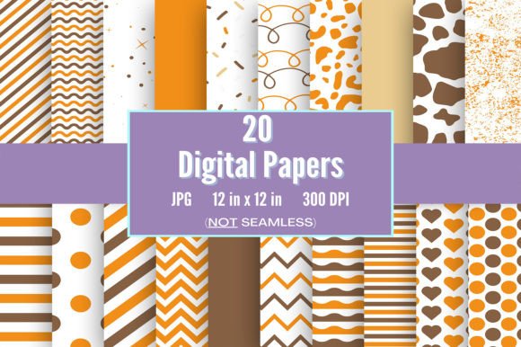 Download Orange and Brown Fall Digital Papers - Papers Collection