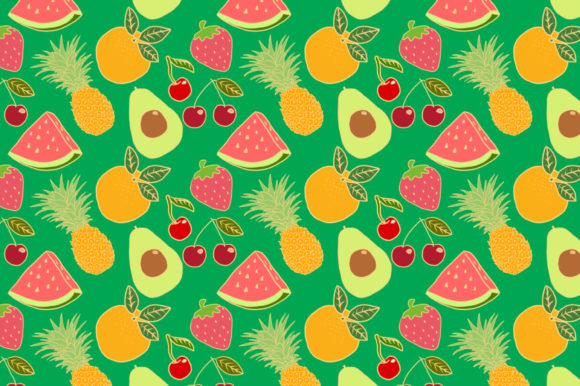 Download Fruits Pattern Background Digital Paper - Fruit Collection