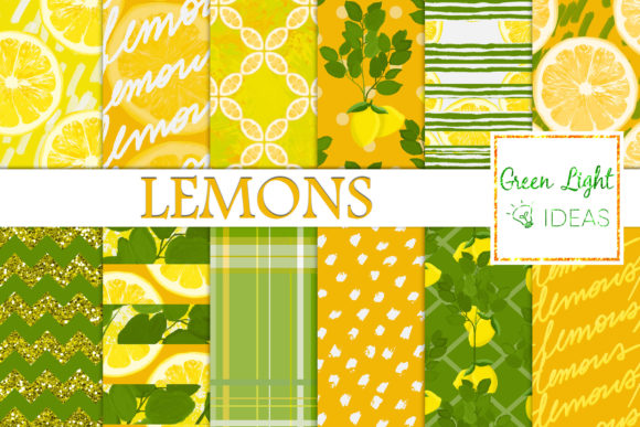 Download Lemons Digital Papers, Citrus Background - Papers Collection