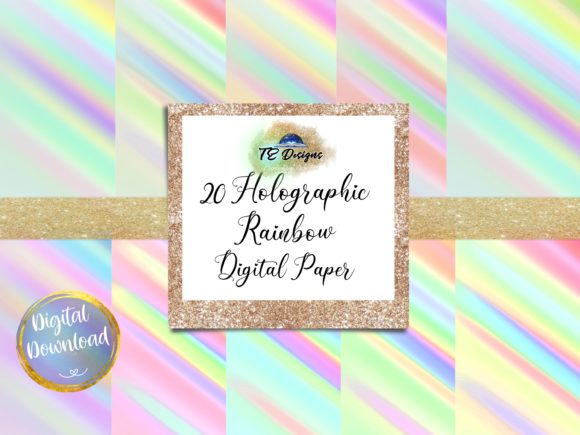 Download Holographic Rainbow Digital Papers - Papers Collection