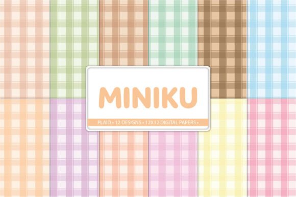 Download Pastel Gingham Papers Pack - Papers Collection