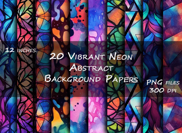 Download Vibrant Neon Abstract Background Papers - Papers Collection