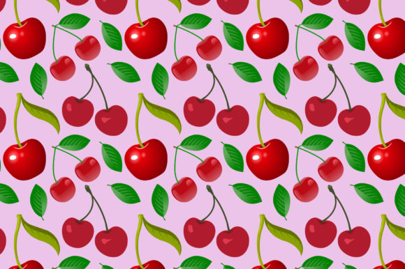 Download Cherries Fruits Pattern Digital Paper - Fruit Collection
