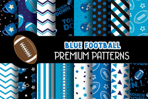 Download Blue Football Digital Papers Patterns - Papers Collection