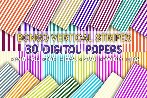 Download Bango Vertical Stripes Digital Papers - Papers Collection