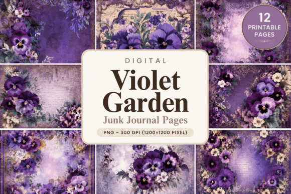 Download Violet Garden Junk Journal Papers - Papers Collection