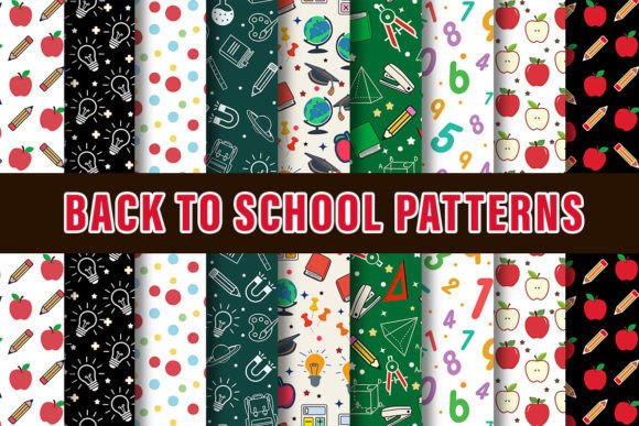 Download Back to School Digital Papers Patterns - Papers Collection