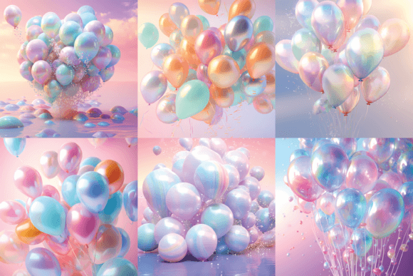 Download Pastel Balloon Printable Digital Papers - Papers Collection