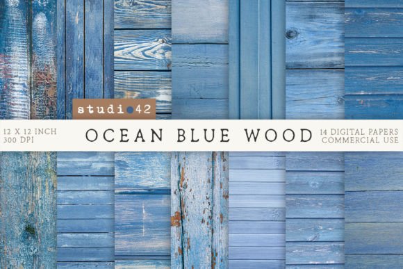 Download Blue Wood Background Digital Papers - Papers Collection