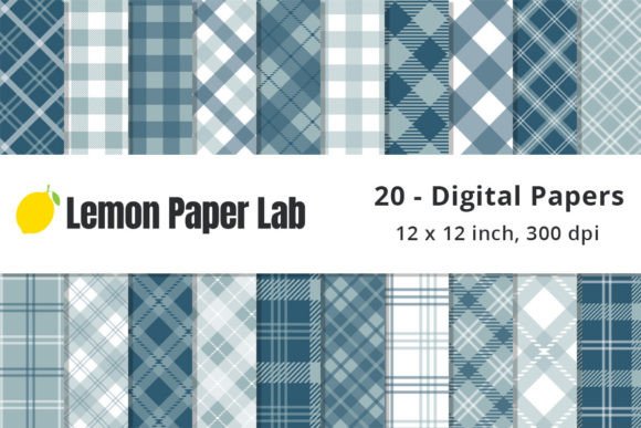Download Teal and Blue Grey Plaid Pattern Papers - Papers Collection
