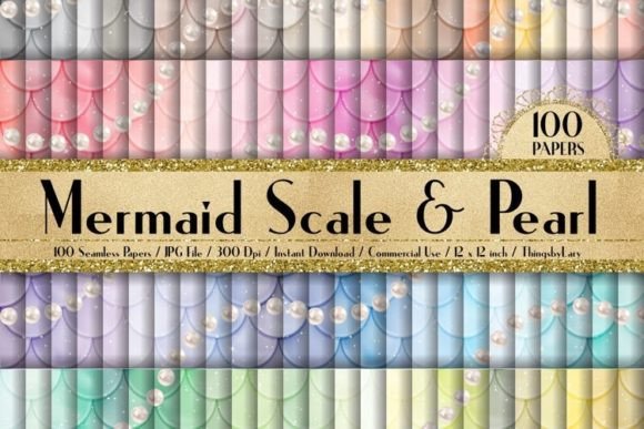 Download Seamless Pearl Mermaid Scale Papers - Papers Collection