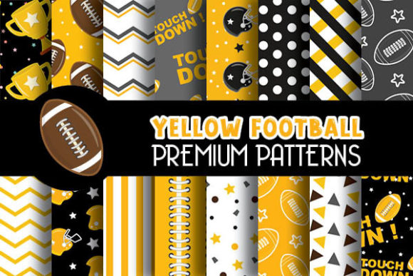 Download Yellow Football Digital Papers Patterns - Papers Collection