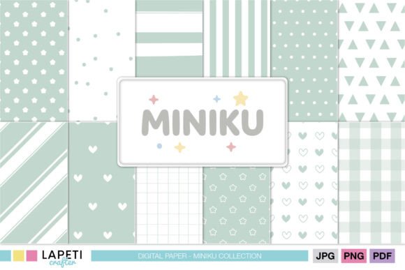 Download Mint Pastel Digital Papers - Papers Collection