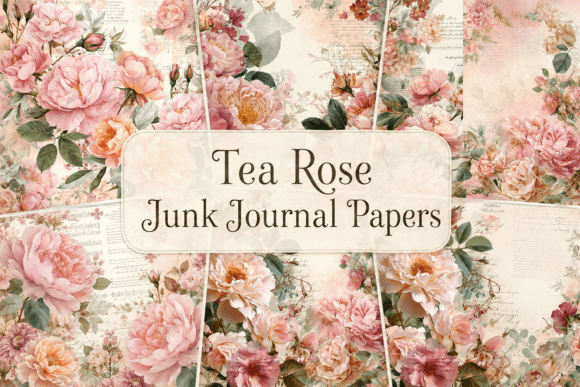 Download Tea Rose Junk Journal Papers - Papers Collection