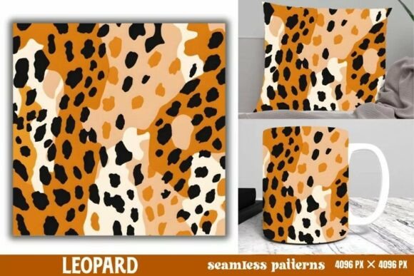 Download Leopard Print Digital Papers Background - Papers Collection