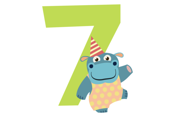 Download Seventh Birthday Decoration. Kid Age Num - Birthday decoration Collection