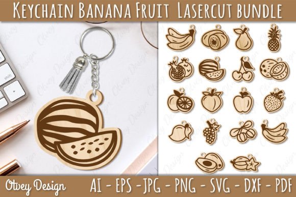 Download Keychain Fruit Lasercut BUNDLE - Premium Resources