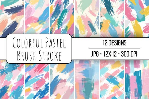 Download Colorful Pastel Brush Stroke - Colorful pastel Collection